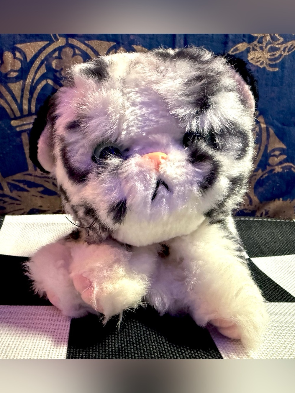 Tyco 1992 Kitty Kitty Kitten Spotted Purring Jungle Cat Rare Vintage Plush